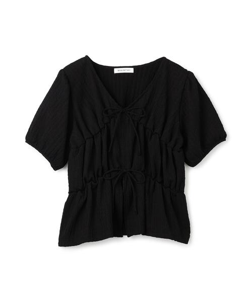 NATURAL BEAUTY BASIC(ナチュラルビューティーベーシック)の「フロントリボンシュリンクカットソー(Tシャツ/カットソー・レディース・ブルー/オフホワイト/ブラック・フリ-)」の18枚目の写真