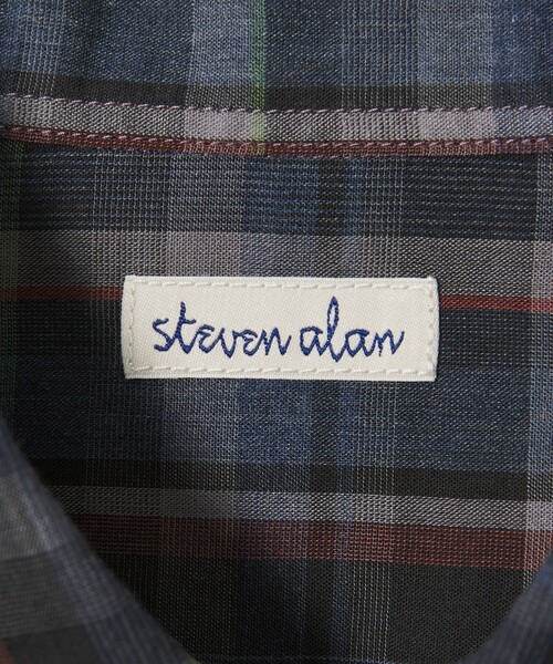 Steven Alan(スティーブンアラン)の「<Steven Alan> マドラスチェック レギュラーカラー ショートスリーブ シャツ BOX(シャツ/ブラウス・メンズ・ロイヤルブルー/ベージュ・XL/L/M/S)」の6枚目の写真