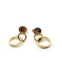 CARROLL キャロル ダブルリングドロップデザインピアス