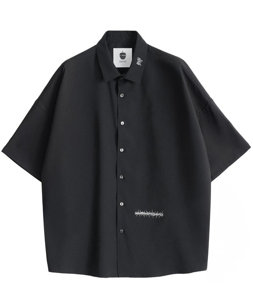 SHAREEF(シャリーフ)の「"CANDLE" emb. S/S BIG SHIRTS(シャツ/ブラウス・メンズ・ブラック/ホワイト・1/2/3)」の3枚目の写真