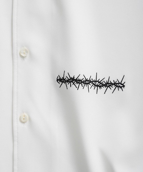 SHAREEF(シャリーフ)の「"CANDLE" emb. S/S BIG SHIRTS(シャツ/ブラウス・メンズ・ブラック/ホワイト・1/2/3)」の12枚目の写真