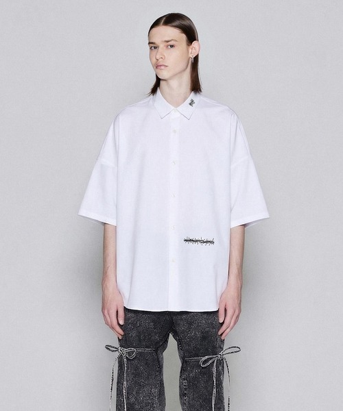 SHAREEF(シャリーフ)の「"CANDLE" emb. S/S BIG SHIRTS(シャツ/ブラウス・メンズ・ブラック/ホワイト・1/2/3)」の13枚目の写真