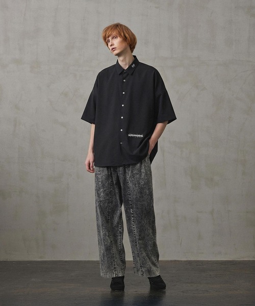 SHAREEF(シャリーフ)の「"CANDLE" emb. S/S BIG SHIRTS(シャツ/ブラウス・メンズ・ブラック/ホワイト・1/2/3)」の17枚目の写真