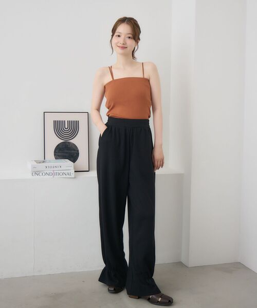 RETRO GIRL（レトロガール）の「2wayストラップカップ付キャミ（Tシャツ/カットソー・レディース・グリーン/オフホワイト/ブラック/オレンジ・FREE）」の18枚目の写真