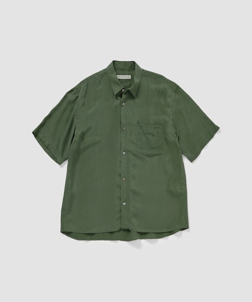 ESTNATION(エストネーション)の「ESTNATION / キュプラ ショートスリーブシャツ(シャツ/ブラウス・メンズ・カーキ/ブルー・LARGE/MEDIUM)」の1枚目の写真