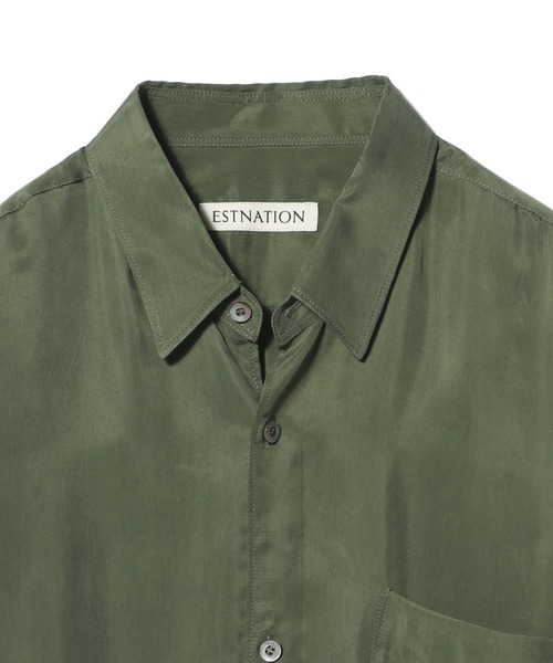 ESTNATION(エストネーション)の「ESTNATION / キュプラ ショートスリーブシャツ(シャツ/ブラウス・メンズ・カーキ/ブルー・LARGE/MEDIUM)」の13枚目の写真