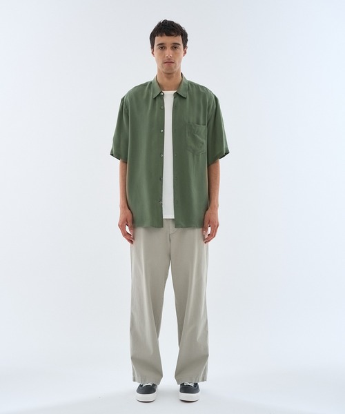 ESTNATION(エストネーション)の「ESTNATION / キュプラ ショートスリーブシャツ(シャツ/ブラウス・メンズ・カーキ/ブルー・LARGE/MEDIUM)」の7枚目の写真