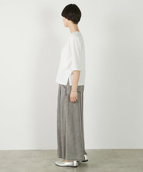 MELROSE claire(メルローズ クレール)の「【ジャガードリブシンプルセットインプルオーバー】(Tシャツ/カットソー・レディース・オフホワイト/ネイビー/セージグリーン・FREE)」の10枚目の写真