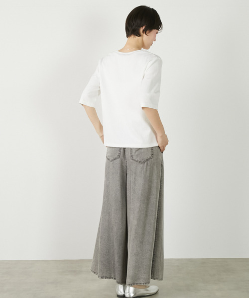 MELROSE claire(メルローズ クレール)の「【ジャガードリブシンプルセットインプルオーバー】(Tシャツ/カットソー・レディース・オフホワイト/ネイビー/セージグリーン・FREE)」の13枚目の写真