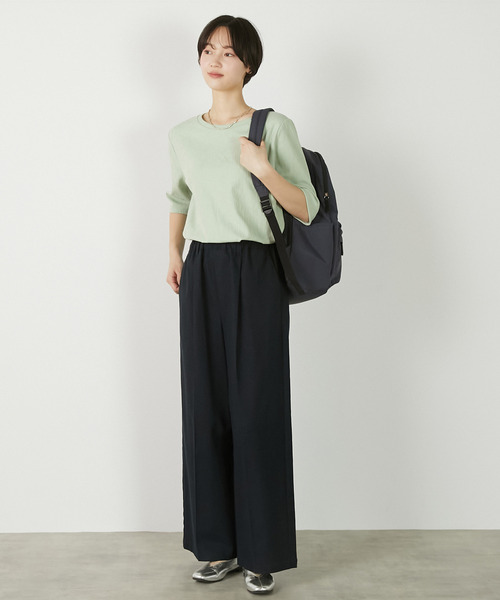 MELROSE claire(メルローズ クレール)の「【ジャガードリブシンプルセットインプルオーバー】(Tシャツ/カットソー・レディース・オフホワイト/ネイビー/セージグリーン・FREE)」の18枚目の写真
