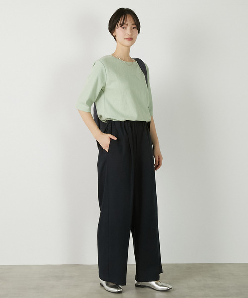 MELROSE claire(メルローズ クレール)の「【ジャガードリブシンプルセットインプルオーバー】(Tシャツ/カットソー・レディース・オフホワイト/ネイビー/セージグリーン・FREE)」の22枚目の写真