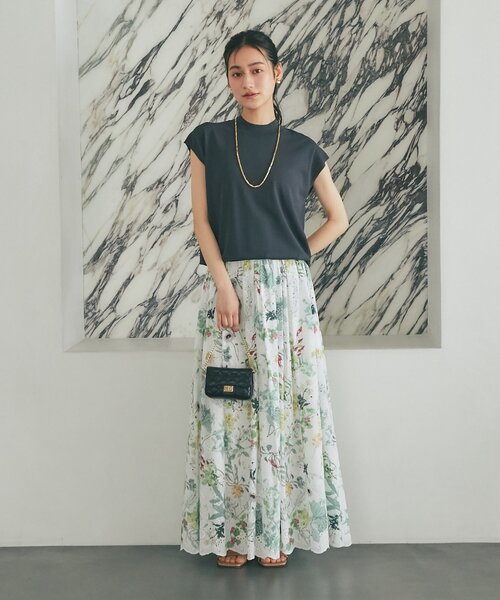 La boutique BonBon(ラブティックボンボン)の「【シリーズ累計お気に入り数1.5万突破!接触冷感・UVカット】クールタッチUVハイネックフレンチニット(ニット/セーター・レディース・ピンク/サックスブルー/チャコールグレー/ホワイト・FREE)」の19枚目の写真