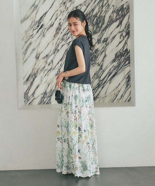 La boutique BonBon(ラブティックボンボン)の「【シリーズ累計お気に入り数1.5万突破!接触冷感・UVカット】クールタッチUVハイネックフレンチニット(ニット/セーター・レディース・ピンク/サックスブルー/チャコールグレー/ホワイト・FREE)」の20枚目の写真
