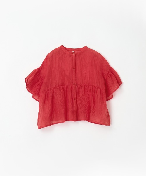 coca（coca）（コカ）の「【WEB限定セール】キッズ 親子お揃い シアークレープブラウス（シャツ/ブラウス・キッズ・レッド/ホワイト/ライトブルー・120/130/140/150）」の21枚目の写真