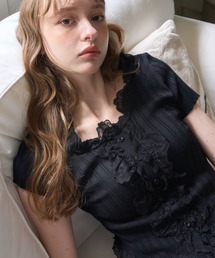 Birthday room（バースデイルーム）の「フロントフリルレースTOPS/Front frill lace tops（Tシャツ/カットソー）」
