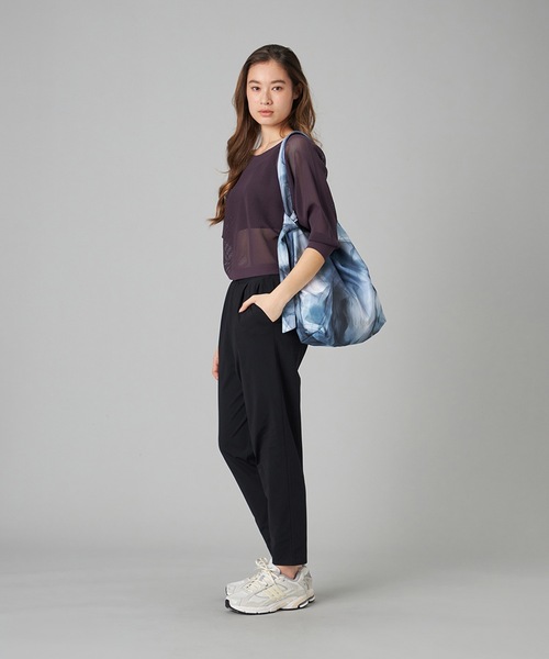 Chacott（チャコット）の「【ノーソイングニット】７分袖メッシュニットＴシャツ（ニット/セーター・レディース・ホワイト/ライトグレー/ブラック/ダークパープル・M）」の13枚目の写真