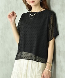 シフォンカットドビー半袖プルオーバー