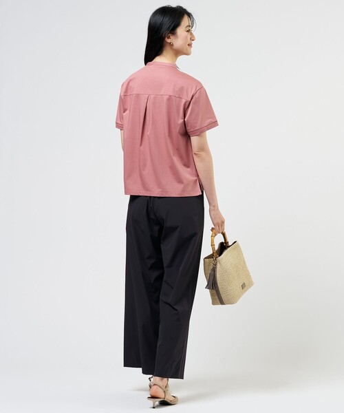 J.PRESS(ジェイプレス)の「プレーティングジャージー バンドカラー カットソー(Tシャツ/カットソー・レディース・ネイビー系/ローズ系/グレー系/ライトグレー系・MEDIUM/LARGE)」の10枚目の写真