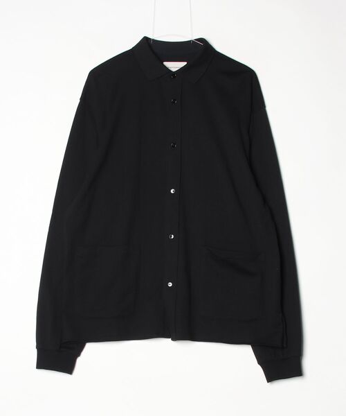 markaware(マーカウェア)の「MARKAWARE(マーカウェア)Cotton × Silk × Cashmere Jersey / Polo Collar Shirt(ポロシャツ・メンズ・ブラック・3)」の1枚目の写真
