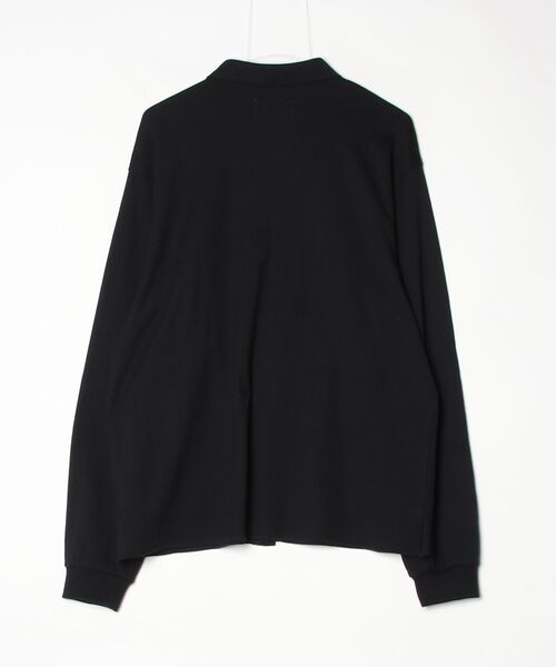 markaware(マーカウェア)の「MARKAWARE(マーカウェア)Cotton × Silk × Cashmere Jersey / Polo Collar Shirt(ポロシャツ・メンズ・ブラック・3)」の2枚目の写真