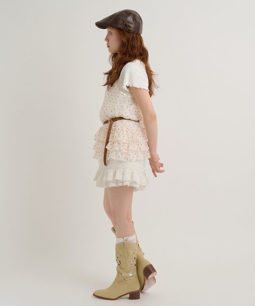 w closet（ダブルクローゼット）の「【4色展開/無地/ドット柄】シアーフリルキャミ 夏服（キャミソール・レディース・レッド/オフホワイト/アイボリー/ブラック・FREE）」の20枚目の写真