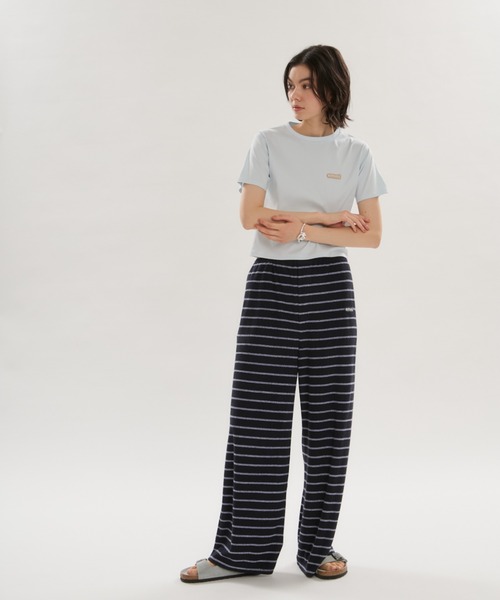 emmi(エミ)の「emmiロゴパイルイージーパンツ【セットアップ対応】(その他パンツ・レディース・グレー/ネイビー/バーガンディー・1/0)」の2枚目の写真