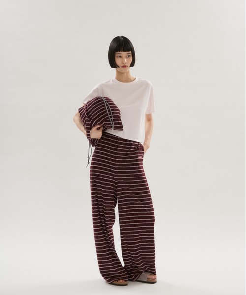 emmi(エミ)の「emmiロゴパイルイージーパンツ【セットアップ対応】(その他パンツ・レディース・グレー/ネイビー/バーガンディー・1/0)」の11枚目の写真