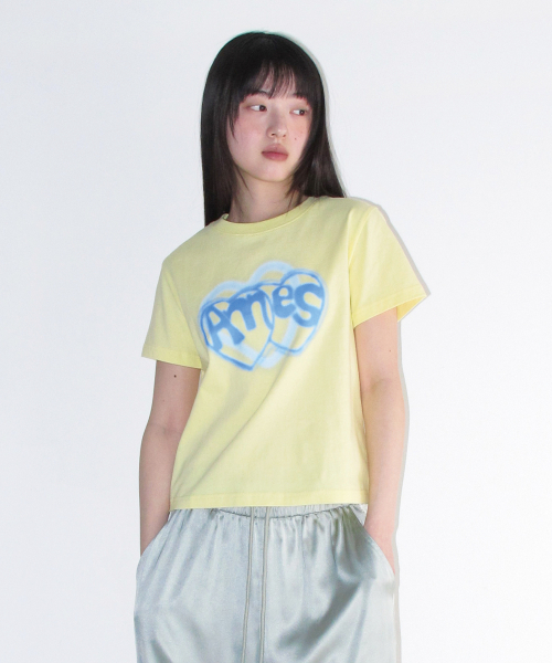 AMESWORLDWIDE(アメスワールドワイド)の「HEART SPRAY TEE YELLOW(Tシャツ/カットソー・レディース・その他・SMALL/MEDIUM/LARGE)」の8枚目の写真