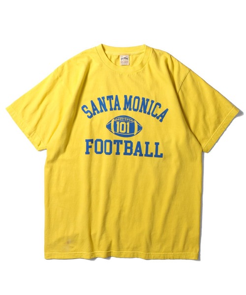 HOUSTON(ヒューストン)の「HOUSTON ピグメントプリントTシャツ(SANTA MONICA)(Tシャツ/カットソー・メンズ・ブラック/ブルー/イエロー・X-LARGE/LARGE/MEDIUM/XX-LARGE)」の3枚目の写真