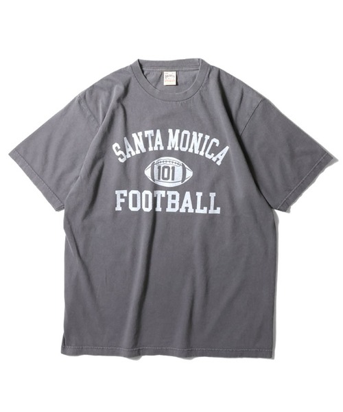 HOUSTON(ヒューストン)の「HOUSTON ピグメントプリントTシャツ(SANTA MONICA)(Tシャツ/カットソー・メンズ・ブラック/ブルー/イエロー・X-LARGE/LARGE/MEDIUM/XX-LARGE)」の2枚目の写真