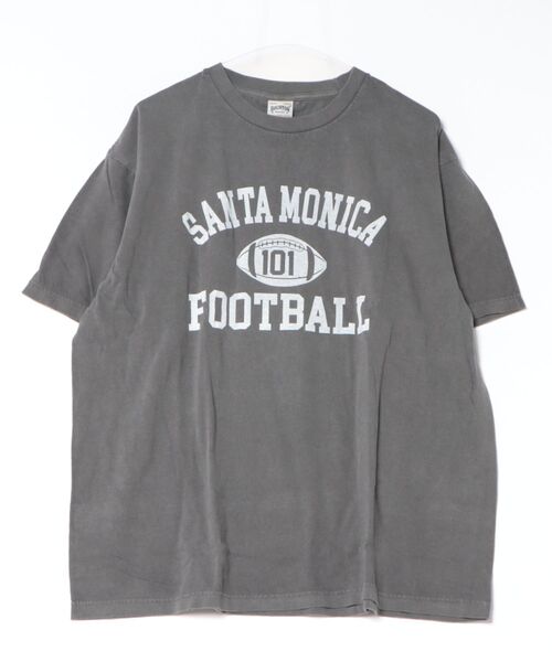 HOUSTON(ヒューストン)の「HOUSTON ピグメントプリントTシャツ(SANTA MONICA)(Tシャツ/カットソー・メンズ・ブラック/ブルー/イエロー・X-LARGE/LARGE/MEDIUM/XX-LARGE)」の4枚目の写真