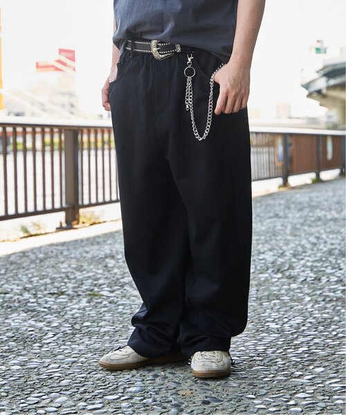 VENCEEXCHANGE(ヴァンスエクスチェンジ)の「ベルト付きワイドスウェットパンツ(その他パンツ・メンズ・ブラック/グレー・L/LL/M)」の8枚目の写真