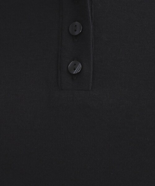 OPAQUE.CLIP(オペークドットクリップ)の「シアーコットンヘンリーネックカットソー【洗濯機OK】(Tシャツ/カットソー・レディース・ダークブラウン/アイボリー/ブラック・38/40)」の14枚目の写真