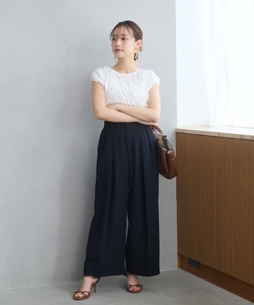 COHINA(コヒナ)の「ツータックとろみマリンパンツ 【低身長・小柄女性】(その他パンツ・レディース・ブルーグレー/ネイビー/オフホワイト・M-Short/S-Short/XS-Short/M-Regular/S-Regular/XS-Regular)」の10枚目の写真