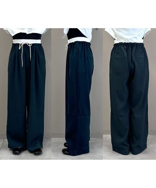 DONOBAN(ドノバン)の「ダブルウエストストレートパンツ(スラックス・レディース・ネイビー/ベージュ・MEDIUM/LONG/SHORT)」の21枚目の写真