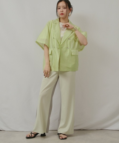 palm RICHE(ポームリシュ)の「リラクシーパンツ(スウェットパンツ・レディース・チャコールグレー/ネイビー/ミント・M)」の4枚目の写真