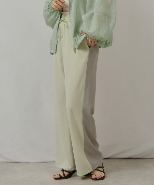 palm RICHE(ポームリシュ)の「リラクシーパンツ(スウェットパンツ・レディース・チャコールグレー/ネイビー/ミント・M)」の9枚目の写真