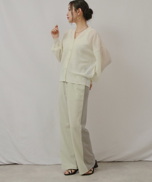 palm RICHE(ポームリシュ)の「リラクシーパンツ(スウェットパンツ・レディース・チャコールグレー/ネイビー/ミント・M)」の7枚目の写真