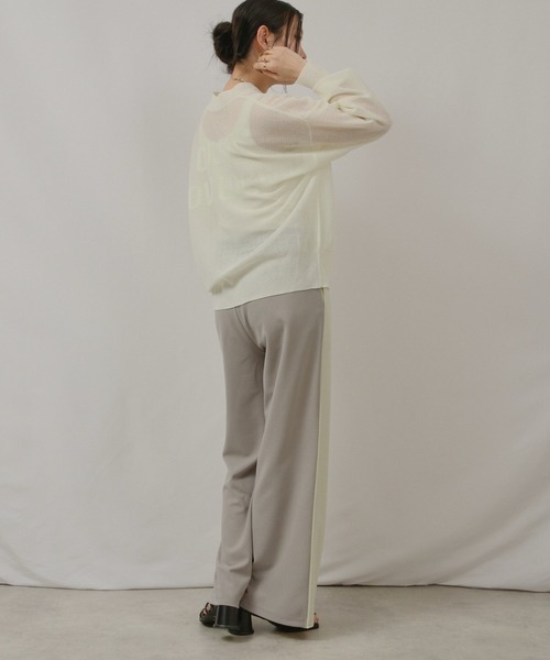palm RICHE(ポームリシュ)の「リラクシーパンツ(スウェットパンツ・レディース・チャコールグレー/ネイビー/ミント・M)」の18枚目の写真