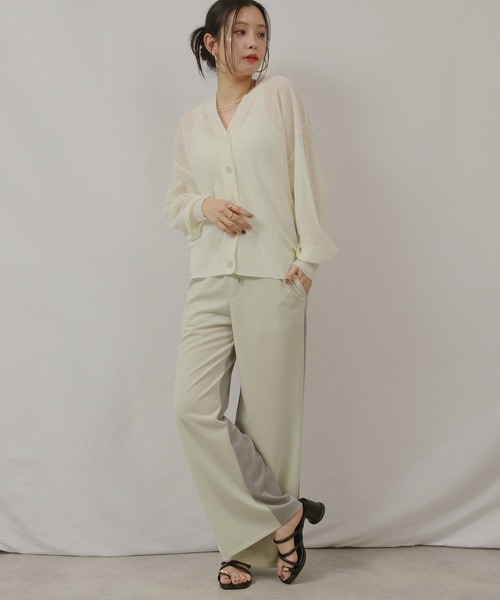 palm RICHE(ポームリシュ)の「リラクシーパンツ(スウェットパンツ・レディース・チャコールグレー/ネイビー/ミント・M)」の15枚目の写真