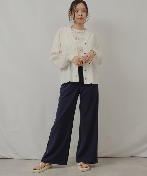 palm RICHE(ポームリシュ)の「リラクシーパンツ(スウェットパンツ・レディース・チャコールグレー/ネイビー/ミント・M)」の21枚目の写真