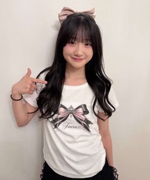 リボン半袖Tシャツ【merrylatte×てぃあらコラボ】