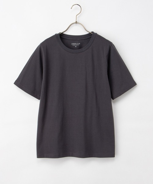 Honeys(ハニーズ)の「【接触冷感・ひんやりコットン】ひんやり綿半袖Tシャツ(Tシャツ/カットソー・レディース・スミクロ/レッド/ブラック/ブラウン/ダークブルー/オフホワイト・S/M/LL/L)」の10枚目の写真