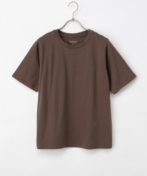 Honeys(ハニーズ)の「【接触冷感・ひんやりコットン】ひんやり綿半袖Tシャツ(Tシャツ/カットソー・レディース・スミクロ/レッド/ブラック/ブラウン/ダークブルー/オフホワイト・S/M/LL/L)」の12枚目の写真
