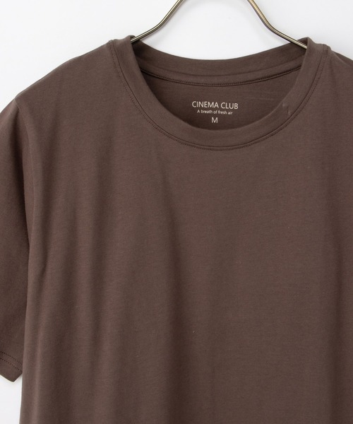Honeys(ハニーズ)の「【接触冷感・ひんやりコットン】ひんやり綿半袖Tシャツ(Tシャツ/カットソー・レディース・スミクロ/レッド/ブラック/ブラウン/ダークブルー/オフホワイト・S/M/LL/L)」の13枚目の写真