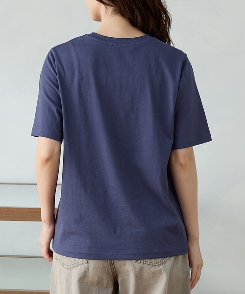 Honeys(ハニーズ)の「【接触冷感・ひんやりコットン】ひんやり綿半袖Tシャツ(Tシャツ/カットソー・レディース・スミクロ/レッド/ブラック/ブラウン/ダークブルー/オフホワイト・S/M/LL/L)」の15枚目の写真