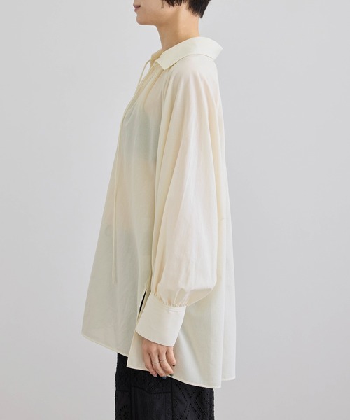 SALON adam et rope'(サロン アダム エ ロペ)の「シアーコットンヴィンテージブラウス(シャツ/ブラウス・レディース・キナリ/ピンク系その他/ブラック・FREE)」の18枚目の写真