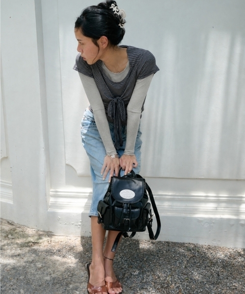 LOTSYOU（ロッツユー）の「[Leather] Nostalgia Twinkle Backpack BLACK（バックパック/リュック・レディース・その他・OS）」の2枚目の写真