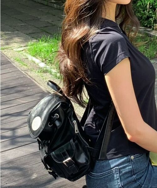 LOTSYOU（ロッツユー）の「[Leather] Nostalgia Twinkle Backpack BLACK（バックパック/リュック・レディース・その他・OS）」の8枚目の写真