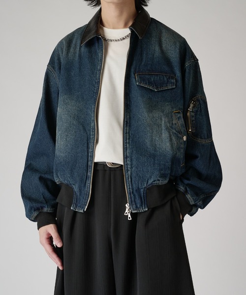 Lui's(ルイス)の「デニムMA-1(MA-1・メンズ・ブルー/ブラック・S/M)」の22枚目の写真